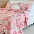 thumbnail image 2 of Evenhug Quilts 2-Piece Pink Patchwork Floral Quilt Set With Shams, 2 of 7