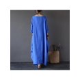 thumbnail image 3 of Audvoi  Plus Size Women Causal Soild Kaftan Maxi Dress Long Shirt Dress, 3 of 5