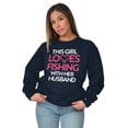 thumbnail image 4 of Wife Husband Loves Fishing Cute Girly Women Plus Size Crewneck Sweatshirt Brisco Brands 3X, 4 of 5