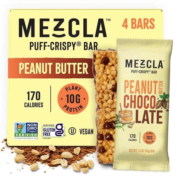 Vegan Protein Bars, Gluten Free Snack Made with Pea Protein Crisps, Organic Dark Chocolate & Hazelnuts, Healthy Snacks, Hazelnut Chocolate, Crunchy High Protein Bar, 10g of Protein, 12 Pack