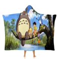 thumbnail image 1 of Studio Ghibli Manta Capa con Capucha Anti-Bolitas, Manta de Lana Ártica Suave, Manta Portátil de Felpa Ligera y Lujosa, Poncho para Siesta en Casa y Oficina, 100*130cm, 1 of 6