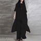thumbnail image 4 of Pantalones Mujeres Irregular Top + Pantalón 2 piezas Algodón Pantalones rectos Trajes Lady Streetwear Kuymtek Negro T 24 para Mujer, 4 of 7