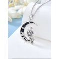 thumbnail image 4 of WINNICACA Gothic Jewelry Raven Pendant Necklace 925 Sterling Silver Crescent Moon Necklace Black Jewelry Mothers Valentines Day Birthday Gifts for Women, 4 of 6
