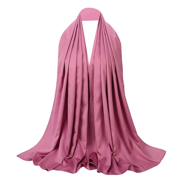 Bufanda lisa para mujer, chales Hijab, diadema musulmana, bufandas para la cabeza Rosado Yuyangstore bufandas hijab para mujeres musulmanas