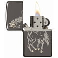 thumbnail image 2 of Zippo Horse Black Ice Pocket Lighter, 2 of 5