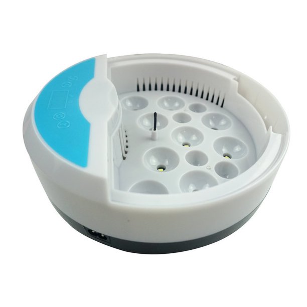 Incubadora de huevos 220VE, con probador de velas de huevo con 9 luces LED y dispositivo de control de temperatura Incubación de una tecla para conservación del calor e incubadora de huevos