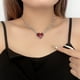 thumbnail image 1 of Xihbxyly Colgante de Corazón Rojo Oscuro, Collar Gótico Punk con Garras, Estilo Moderno y Vanguardista, Accesorio Oscuro Versátil, Regalo Único para San Valentín, Elegante Accesorio para El Día a Día, 1 of 6