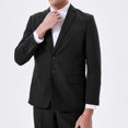 thumbnail image 3 of Blazer informal para hombre y pantalón de pierna recta traje formal de negocios de corte entallado profesional, 3 of 9