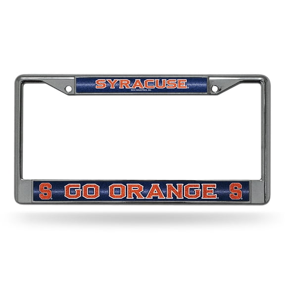 Syracuse Orangemen NCAA Bling Glitter Chrome License Plate Frame