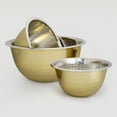 thumbnail image 5 of Cookpro F71 Excelsteel Gold Tone 3-Piece Stainless Steel Mixing Bowls Set, 5 of 5