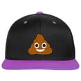 thumbnail image 1 of Embroidered POOP Face Text Image Logo-EM-0035-Black-Purple, 1 of 2