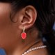 thumbnail image 4 of UPGRATOR 1Par Aretes Modernos De Fresa Para Mujer Complemento Y, 4 of 7