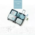 thumbnail image 5 of Ensemble de 6 Pcs de Cubes d'Emballage de Voyage Pliables, Sacs Organisateurs de Rangement Imperméables avec Boucle et Design en Maille, 5 of 5