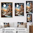 thumbnail image 4 of Designart "Bizare Dream Castle" Cityscapes Floater Framed Wall Art Print, 4 of 7