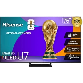 Restored Hisense 75" U7 Mini-LED ULED 4K UHD Best Premium Gaming Google Smart TV (75U75QG, 2025 Model) - QLED, Native 165Hz, VRR 288, Up to 3000 Nits, HDR10+, Dolby Vision IQ (Refurbished)