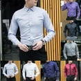 thumbnail image 6 of CENL Men Button Down Business Shirts Long Sleeve Slim Dress Shirt Casual Blouse Top, 6 of 9