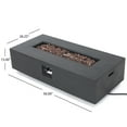 thumbnail image 3 of Mayfair Lightweight Concrete Outdoor 50,000 BTU Rectangular Fire Pit (No Tank Holder), Dark Gray, 3 of 8
