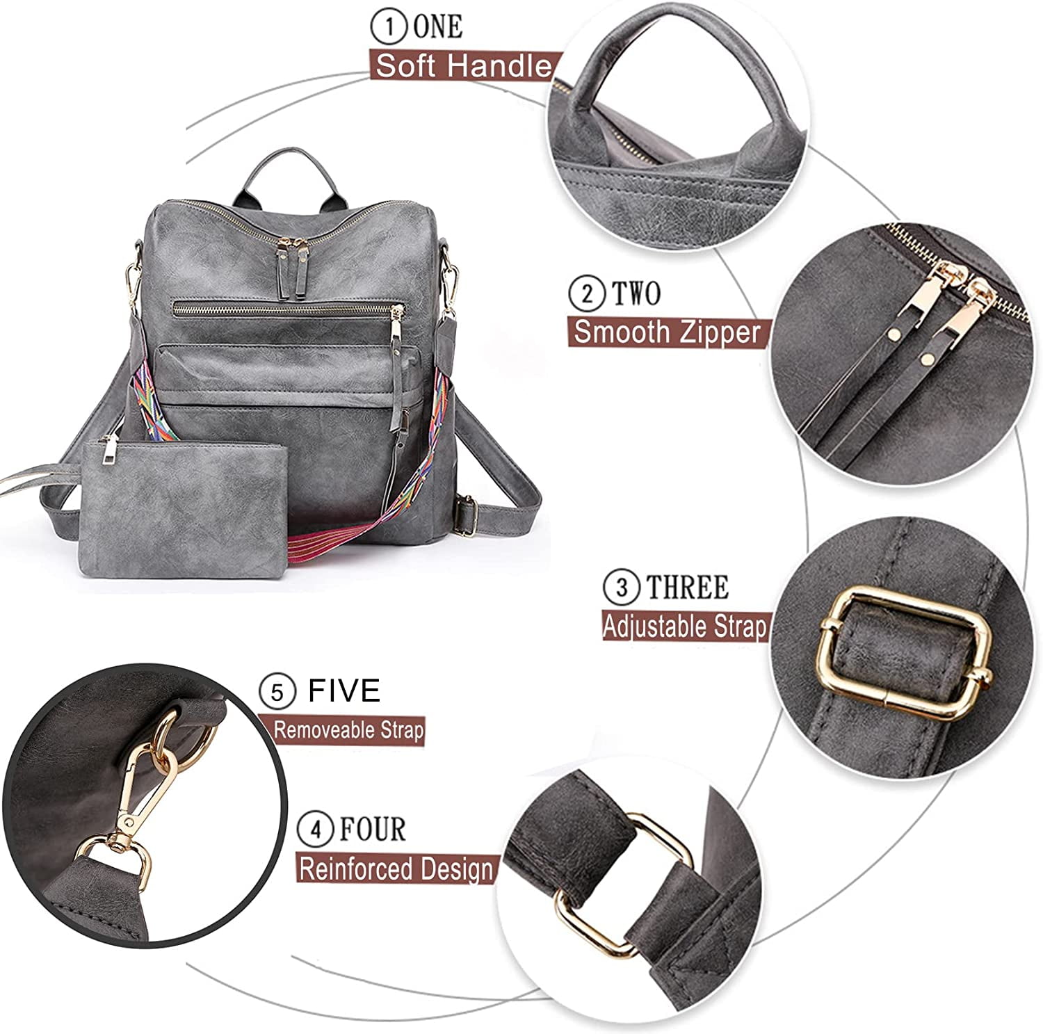Mini sac à dos femmes décontracté sac à bandoulièr... – Grandado