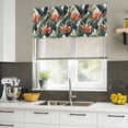thumbnail image 4 of Tropical Plant Curtain Valances for Windows, Kitchen Valance Window Treatments Panel 2 Pack, Summer Botanical Flowers Leaves Country Rod Pocket Short Curtains for Bathroom Bedroom 42 x 18 Inch, 4 of 8