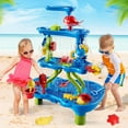 thumbnail image 2 of JUANYU Kids Sand Water Table,3-Tier Durable Plastic Beach Toy Table,Age 2-6 years old, 2 of 5