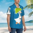 thumbnail image 5 of Easygdp Goose Holding an Umbrella Men's Hawaiian Shirts Print Lapel Short Sleeve for Beach, vacation, party, casual occasions - XX-Large, 5 of 9