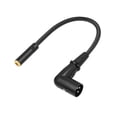 thumbnail image 3 of Cable convertidor XLR de ángulo recto a cable de 3,5 mm portátil de 1 pie (30 cm) para alimentación 35 TRS a XLR Macho, 3 of 9