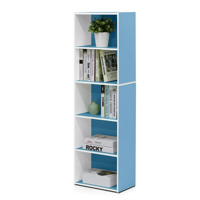 Furinno 5 Tier Reversible Open Shelf Bookcase Walmart