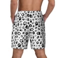 thumbnail image 4 of Balery Black Footprints Mens Swim Trunks Swim Shorts for Men Quick Dry Inseam Beach Shorts with Compression Liner Pocket-3X-Large, 4 of 9