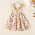 thumbnail image 2 of Happy Town Little Girls Sleeveless Dress Girls Ruffle Beach Dress for 3-7 Y, 2 of 7