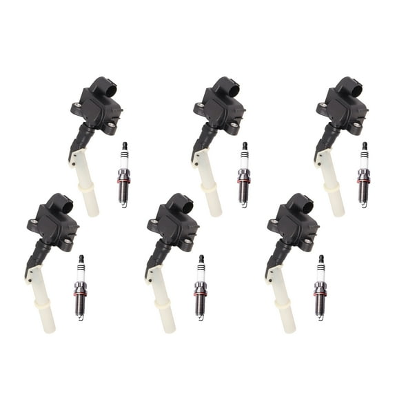 Set of 6 ISA Ignition Coil & 6 Double Iridium Spark Plug for 2012-2016 Mercedes-Benz E350 C300 C350 ML350 V6 3.5L Replacement For UF806,ZR6SII3320