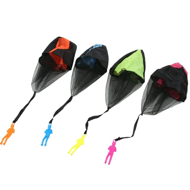 Parachute, Parachute Durable à Lancer à la Main, Jouets d'Extérieur pour Garçons Filles, Ensemble de Quatre