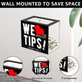 thumbnail image 4 of Threns Acrylic Tip Jar Lightweight and Sturdy 6×4×5 Inch Visible Tip Suggestion Ballot Box for Bar Restaurant Music Performance, 4 of 11