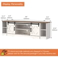 thumbnail image 3 of WAMPAT Modern Farmhouse TV Stand for up to 85" TVs, Wood Entertainment Center with Sliding Barn Door & Adjustable Shelf for Living Room, Antique White, 3 of 8
