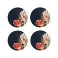 thumbnail image 1 of Fotbe Casino Poker Chips Drawing Drink Coasters Set of 4 Leather Coasters Spill Protection for Table Desk,Durable and Non Slip Leather Coaster ,4 Inches Drink Mats-Round Shape, 1 of 6