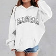 thumbnail image 2 of Wdgfv Girls Cute Hoodies Long Sleeve Pullover Sweatshirts Casual Comfortable Wear For Daily Activities Fall Outfits Teen Girls White 5-6 Years, 2 of 4