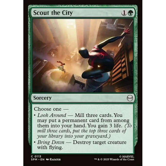 MtG Marvel's Spider-Man Common Scout the City #113