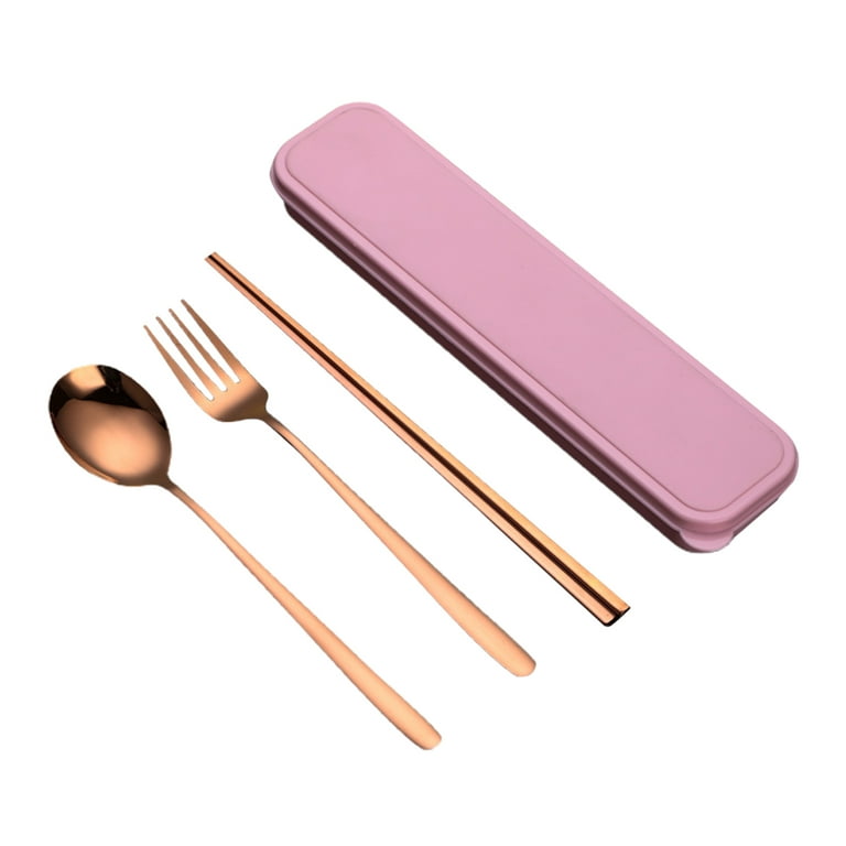 Travel Utensil Set With Case Reusable Spoon Chopstick Forks - Temu