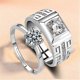 thumbnail image 3 of 1 Pcs Elegant Diamond Men's Ring Crystal Open Rings Wedding Jewelry For Men -it Can Be Adjustable, 3 of 5