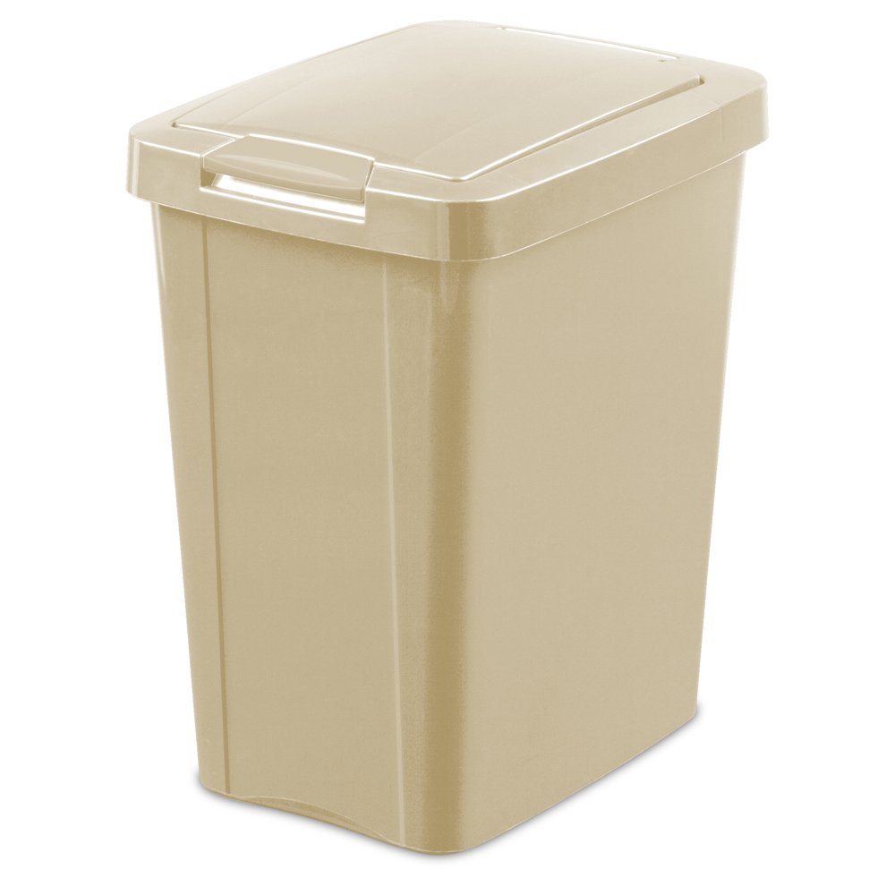 Sterilite 7.5 gal TouchTop Wastebasket, Seashell