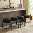 thumbnail image 2 of GDF Studio Granular Upholstered Bar Stools with High Resilience Foam, Black, Set of 2, 2 of 9
