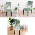 thumbnail image 2 of Eucalyptus Dining Chair Cover Set of 6,Green Spring Nature Leaves White Watercolor Stretch Chair Protectors Slipcover,Spandex Kitchen Chair Seat Back Cushion Slip Cover for Dining Room,Party,Hotel, 2 of 6