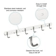 thumbnail image 4 of Uxcell Stainless Steel Coat Hook Rack Wall Mounted with 6 Hooks Hangers, 4 of 7