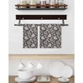 thumbnail image 3 of Grey Paisley Kitchen Dish Towels for Drying Dishes Set of 4, Ethnic Vintage Floral Botanical Abstract Waffle Weave Microfiber Hand Tea Bathroom Towels Quick Dry & Absorbent Towel 15.7x23.6, 3 of 7