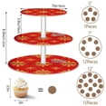 thumbnail image 3 of 3-Tier Acrylic Cupcake Stand Sturdy Dessert Display Cupcake Tower Cupcake Holder for Party Wedding Outdoor Picnic Golden Snowflakes, 3 of 8