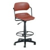 OFM Martisa Series Model 200-DK Swivel Task Chair with Drafting Kit, Plastic, Mid Back, Wine with Black Frame