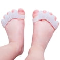 thumbnail image 1 of Última versión del separador y separador de dedos de gel para niños para separar y corregir los dedos de los pies (niños, blanco, 2 piezas), 1 of 5