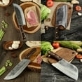 thumbnail image 6 of 12pcs Butcher Knife Set Hand Forged chef knife Boning Knife With Sheath High Carbon Steel Carving Knife Fish Knife For Kitchen, Camping, BBQ Chef Knife, 6 of 6