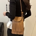thumbnail image 3 of gcong Stylish Tassel Messenger Crossbody Bag with Decorative Charm for Daily Utility and Use, 3 of 3
