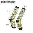 thumbnail image 5 of Balery Bees and Flower Printed Novelty Socks Men's Women's Crew Socks Sports Socks Knee High Socks Cotton Socks Quirky and Cool Socks, 5 of 9