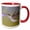 Red/White, variant on 3drose, Ruby-throated Hummingbird, Turks Cap, Texas, Usa - Us44 Ldi0644 - Larry Ditto, 11oz Two-tone Green Mug